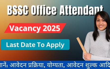 BSSC Office Attendant Recruitment 2025