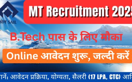 SAIL Management Trainee Recruitment 2025