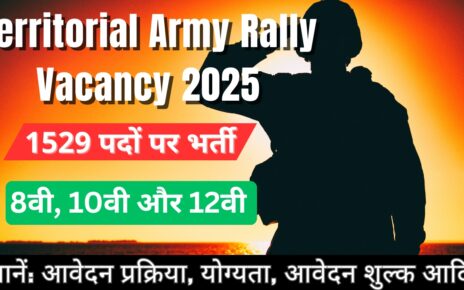 Territorial Army Rally Vacancy 2025